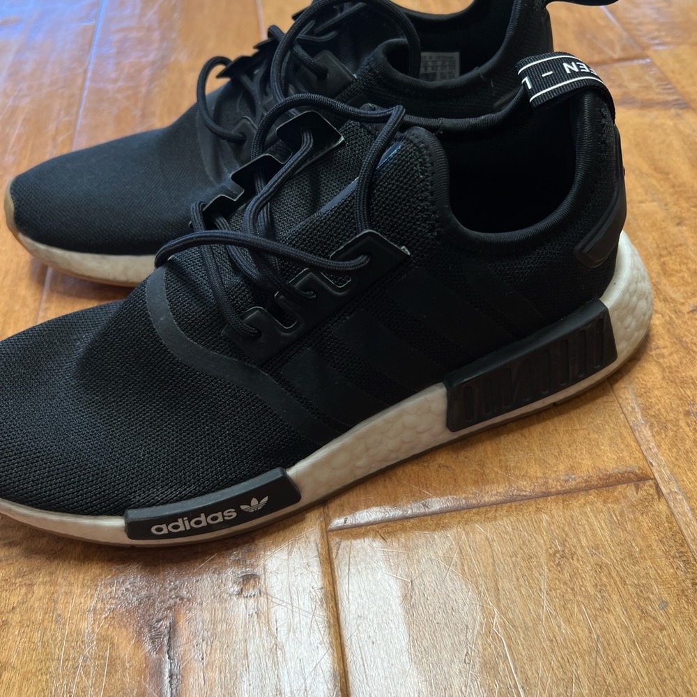 Adidas Men's Black and White NMD Sneakers